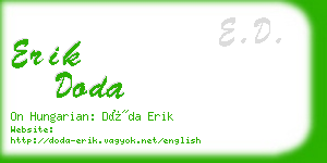 erik doda business card